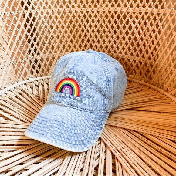 Faded Denim Rainbow Baseball Cap